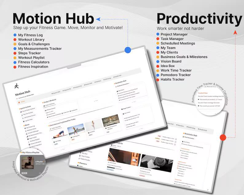 Advanced Life Planner – All-in-One Notion Template for Productivity & Growth