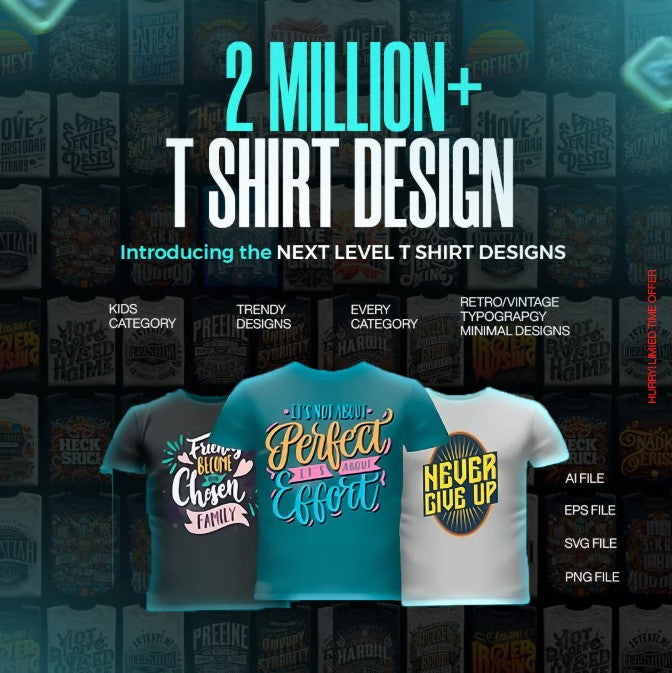 2 Million+ Killer T-Shirt Designs with Reselling Rights